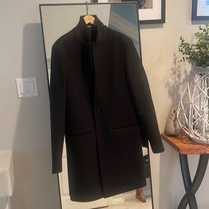 Allsaints Black Odell Wool Coat Sz.34 XS